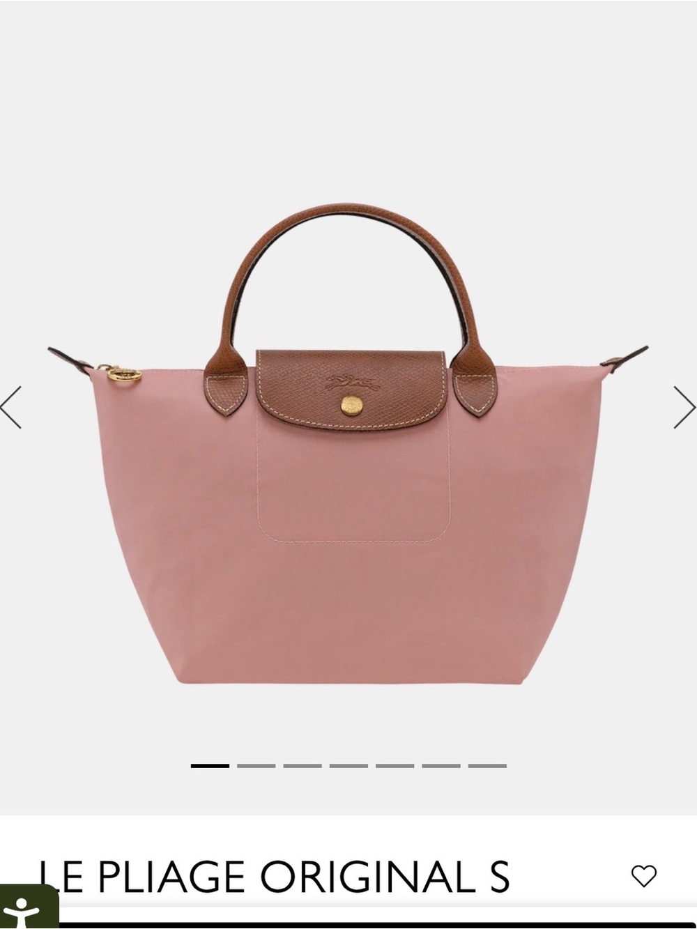 Longchamp Le Pliage Small Tote in Pink Tea